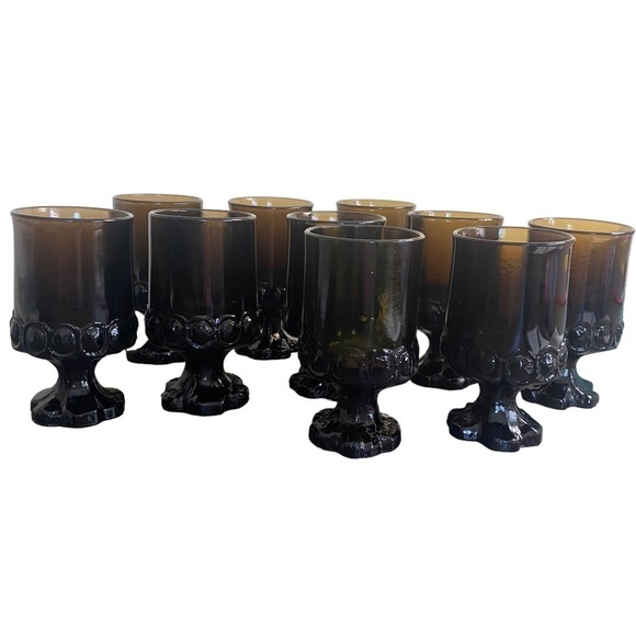 Franciscan Madeira Vintage Tiffin Smoke Brown 5” Heavy‎ Goblet Sold INDIVIDUALLY - Picture 1 of 7